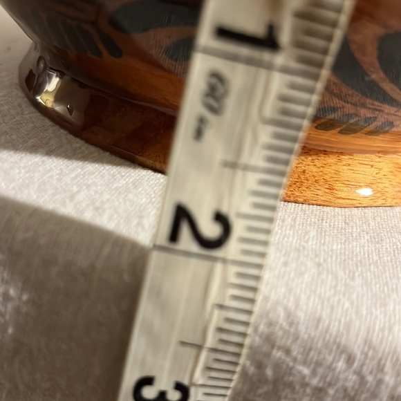 2 Wood Mexican Folk Art Hand Painted Lacquer Signed Bowls - Picture 6 of 12